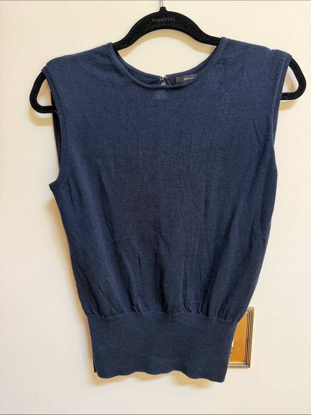 Banana Republic Merino Wool Navy Shell NWOT